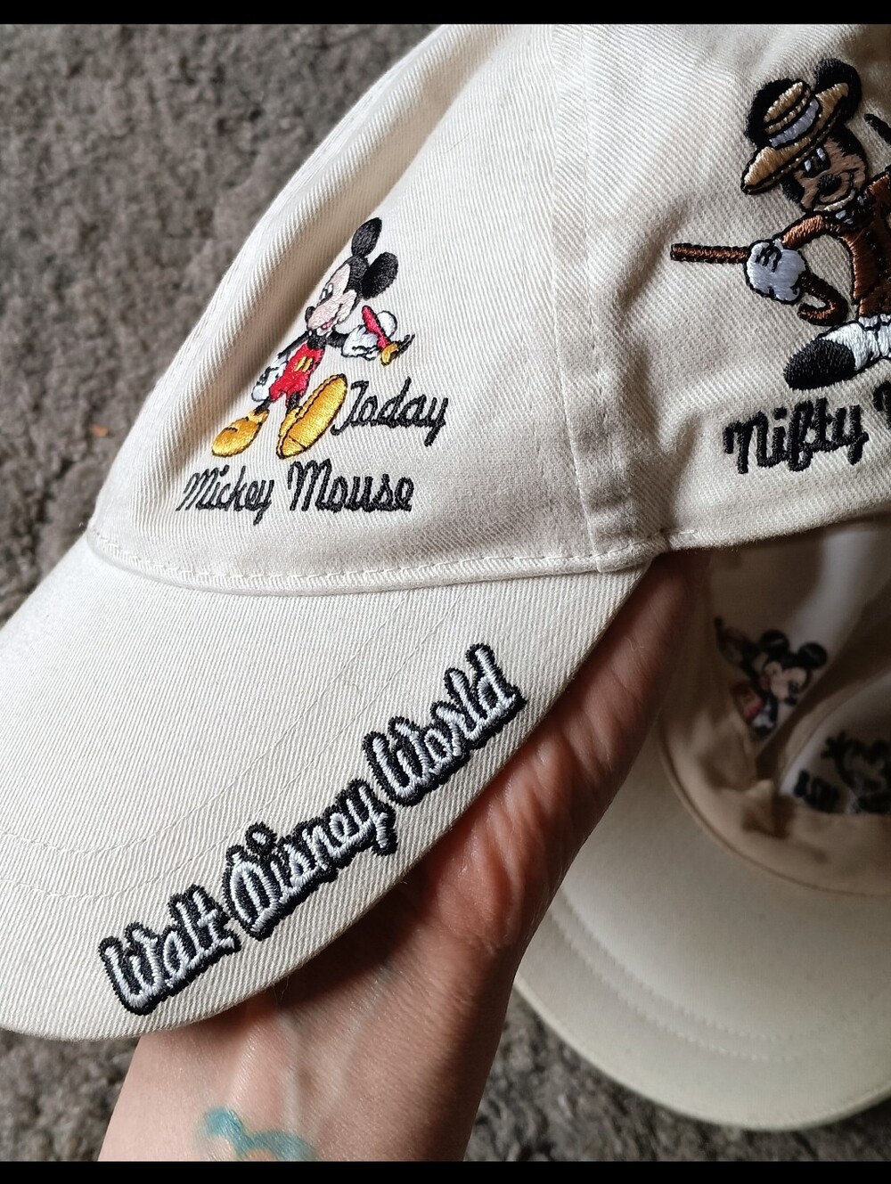 š¤ LOT 2 Disney Parks Mickey Through The Years Embroidered Baseball Cap Hat - Picture 9 of 16